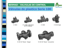 Válvulas de plastico Serie 100 BERMAD - VALVULAS DE CONTROL