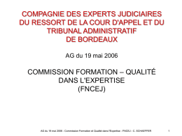 COMPAGNIE DES EXPERTS JUDICIAIRES TRIBUNAL ADMINISTRATIF DE BORDEAUX