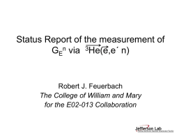 Status Report of the measurement of ´ n) G via
