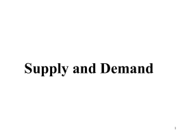 Supply and Demand 1
