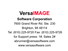 Versa IMAGE Software Corporation