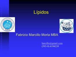 Lípidos Fabrizio Marcillo Morla MBA  (593-9) 4194239