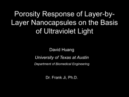 Porosity Response of Layer-by- Layer Nanocapsules on the Basis of Ultraviolet Light