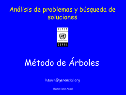 Método de Árboles Análisis de problemas y búsqueda de soluciones