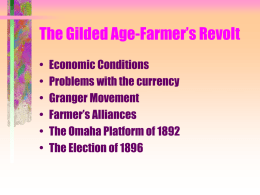 The Gilded Age-Farmer’s Revolt