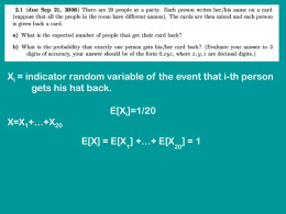 X = indicator random variable of the event that i-th person E[X