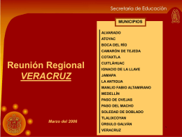 Reunión Regional VERACRUZ MUNICIPIOS