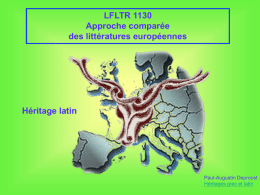 LFLTR 1130 Approche comparée des littératures européennes Héritage latin