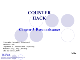 COUNTER HACK Chapter 5  Reconnaissance