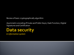 Review of basic cryptographically algorithm