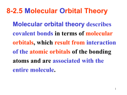 8-2.5 olecular rbital Theory M