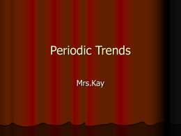 Periodic Trends Mrs.Kay