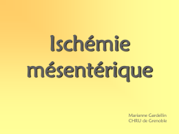 Ischémie mésentérique Marianne Gardellin CHRU de Grenoble