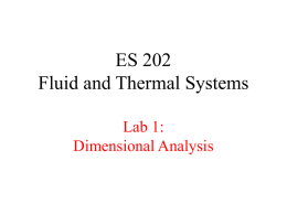 ES 202 Fluid and Thermal Systems Lab 1: Dimensional Analysis