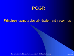 PCGR Principes comptables généralement reconnus 1