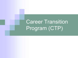 Career Transition Program (CTP)