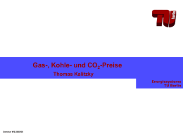 Gas-, Kohle- und CO -Preise Thomas Kalitzky 2