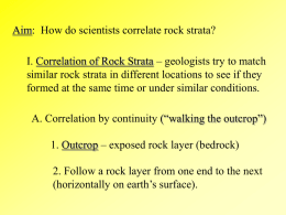Aim:  How do scientists correlate rock strata?