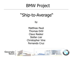 BMW Project “Ship-to-Average“ by Matthias Pauli