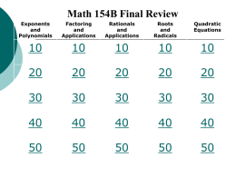 Math 154B Final Review