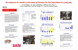 Development of a model to determine preferences for feed ingredients...