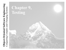 Chapter 9, Testing ing neer