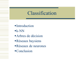 Classification Introduction k-NN Arbres de décision