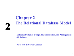 2 Chapter 2 The Relational Database Model