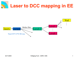 Laser to DCC mapping in EE Xtal Level-1 lasers