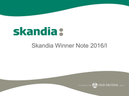 Skandia Winner Note 2016/I