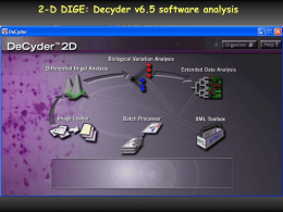 2-D DIGE: Decyder v6.5 software analysis