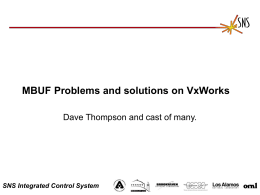 MBUF Problems and solutions on VxWorks SNS Integrated Control System