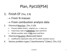 Plan, Ppt10(PS4) 1. Finish EF  From % masses