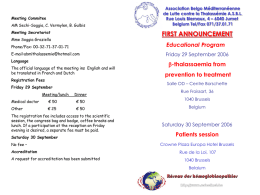 Association Belgo Méditerranéenne de Lutte contre la Thalassémie A.S.B.L.
