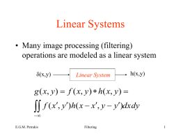  Linear Systems y x