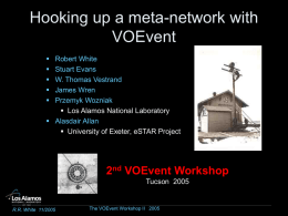Hooking up a meta-network with VOEvent 2 VOEvent Workshop