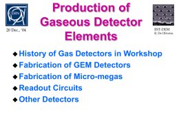 Production of Gaseous Detector Elements