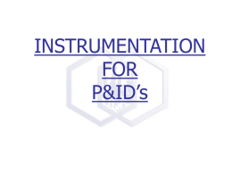 INSTRUMENTATION FOR P&amp;ID’s