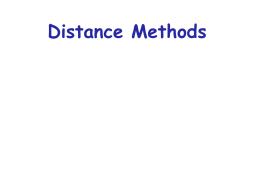 Distance Methods