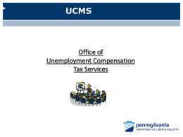 UCMS Office of Unemployment Compensation Tax Services