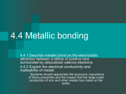 4.4 Metallic bonding