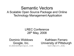 Semantic Vectors