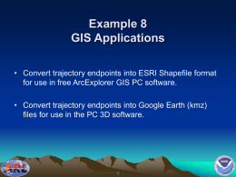 Example 8 GIS Applications