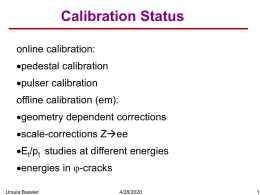 Calibration Status