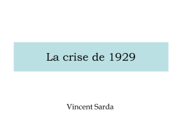 La crise de 1929 Vincent Sarda