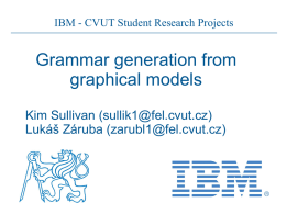 Grammar generation from graphical models Kim Sullivan () Lukáš Záruba ()