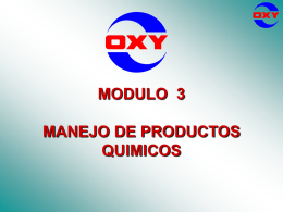 MODULO  3 MANEJO DE PRODUCTOS QUIMICOS