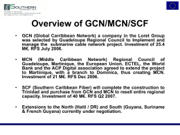 Overview of GCN/MCN/SCF