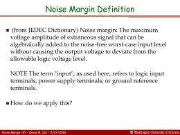 Noise Margin Definition