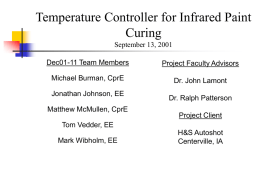 Temperature Controller for Infrared Paint Curing